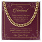 To My Husband Love Your Wife Cuban Link Chain, You are still the man that makes my heart skip a beat, Gifts For Him, Husband & Boyfriend Idea, Anniversary Birthday Christmas Jewelry for Men