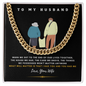 To My Husband Necklace With Message Card, Love Your Wife, Christmas Anniversary Birthday Jewelry for Dad Son Brother Boyfriend Husband, Romantic Gift, Unique Husband Gifts, Valentine's Day Necklace Birthday Gifts for Husband
