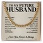 To My Future Husband, My Other Half, Necklaces for Him, Romantic Gift Ideas, Gift For Boyfriend, Husband Gift, Husband Necklace, Boyfriend Necklace, Boyfriend Jewelry, Anniversary Birthday Christmas Jewelry for Men