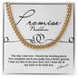 Promise Necklace, Cuban Chain For Men, Gift From Girlfriend, Anniversary Gift for Husband, Boyfriend, for Fiancé, Valentine's Day for Him Christmas Wedding Day, Chain For Him Husband from Wife