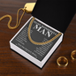 To My Wonderful Man, I Choose You, I Love You Forever & Always, Gift for Husband, Cuban Link Chain Necklace, Gifts For Men, Men Necklace Jewelry For Birthday Christmas Valentines Day, Gifts For Him