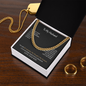 To My Husband Love Your Wife, loving you is a wonderful way to spend a lifetime, Anniversary Gift for Husband, Boyfriend, for Fiancé, Valentine's Day for Him Christmas Wedding Day, Cuban Chain For Men Gifts For Him Husband from Wifey