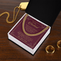 To My Husband Love Your Wife Cuban Link Chain, You are still the man that makes my heart skip a beat, Gifts For Him, Husband & Boyfriend Idea, Anniversary Birthday Christmas Jewelry for Men