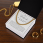 To My Husband When You Wear This Necklace, Always Remember I Love You, Best Dad Son Brother Grandson Grandpa Boyfriend Husband Best Gift Ever, Birthday Valentine Christmas Father's Day Gifts, Chain For Him Husband from Wife