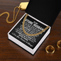 To My Future Husband Necklace With Message Card, Love Your Wife, Christmas Anniversary Birthday Jewelry for Dad Son Brother Boyfriend Husband, Romantic Gift, Unique Husband Gifts