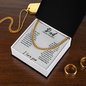 Gifts for Dad From Daughter Son, To My Dad Necklace for Dad Daddy Papa Fathers Day Birthday Present Gift for Step Dad From Daughter Son, Cuban Link Chain Jewelry For Daddy