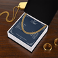 To My Dad I Love You Always & Forever, Cuban Link Chain Gift For Father From Daughter Or Son, Dad, Pops, Daddy, Step Dad, Necklace Cuban For Dad Fathers Day Christmas Birthday