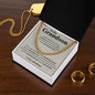 To My Grandson Necklace Birthday Gifts From Grandma Present For Grandson From Grandmother To My Grandson Necklace From Grandparents Cuban Link Chain with Message Card and Gift Box