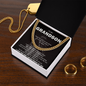 To My Grandson Cuban Chain Necklace, Gift For Grandson, Grandson Gifts From Grandparents, Grandson Gifts From Grandpa, Grandson Birthday Cards For Men, Grandson Christmas Gift From Grandfather