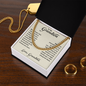 To My Grandson Necklace, Gifts From Grandma, Cuban Link Chain, Jewelry Card for Him, Best Birthday, Christmas Gift Idea for Grandson, Necklace For Grandson From Grandparents, Christmas Gift From Grandmother