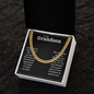 Grandson Necklace From Grandparents, To My Grandson Cuban Link Chain, Grandson Gifts From Grandma or Grandpa, Nana And Grandson Gifts, Graduation Gifts For Grandson, Jewelry Card for Him, Best Birthday, Christmas Gift Idea for Grandson