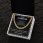 Dear Husband Love Your Wife, Thank you for being my husband, Cuban Link Chain, Anniversary Gift for Husband, Boyfriend, for Fiancé, Valentine's Day for Him Christmas Wedding Day, Chain For Him Husband from Wife