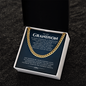 Cuban Link Chain Gift for Grandson, Grandson Necklace Gifts From Grandparents, Birthday Anniversary Jewelry Gifts for Grandson from Grandma or Grandpa, Jewelry Card for Him, Best Birthday, Christmas Gift Idea for Grandson From Grandmother or Grandparents