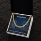 To Our Grandson Gift Cuban Link Chain, Grandson Gift from Grandma or Grandpa, Grandparents to Grandson Gifts, Grandson Christmas Gift Ideas, Birthday Gifts From Grandmother