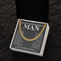 To My Wonderful Man, I Choose You, I Love You Forever & Always, Gift for Husband, Cuban Link Chain Necklace, Gifts For Men, Men Necklace Jewelry For Birthday Christmas Valentines Day, Gifts For Him