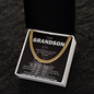 To My Grandson Cuban Chain Necklace, Gift For Grandson, Grandson Gifts From Grandparents, Grandson Gifts From Grandpa, Grandson Birthday Cards For Men, Grandson Christmas Gift From Grandfather
