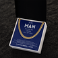 To My Man All Of Me Loves All Of You, I Love You Forever + Always, Better Person, Cuban Link Chain, Anniversary Gift for Husband, Boyfriend, for Fiancé, Valentine's Day for Him Christmas Wedding Day, Chain For Him Husband from Wife