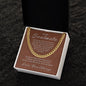 Gift for Soulmate, Miles Between Us Cuban Link Chain, Anniversary Gift for Husband, for Boyfriend, for Fiancé, Valentine's Day for Him, Birthday Christmas Jewelry for Men, Cuban Link Chain for Men, Fathers Day Gifts for Him Dad Son Grandpa Step Dad