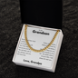 To My Grandson Cuban Chain Necklace, Gift For Grandson, Grandson Gifts From Grandparents, Grandson Gifts From Grandpa, Grandson Birthday Cards For Men, Grandson Christmas Gift From Grandfather