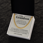To My Grandson Necklace Birthday Gifts From Grandma Present For Grandson From Grandmother To My Grandson Necklace From Grandparents Cuban Link Chain with Message Card and Gift Box