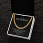 Dear Husband, Thank you for being my husband I Love You,Gift for Husband, Cuban Link Chain Necklace, Gifts For Men, Men Necklace Jewelry For Birthday Christmas Valentines Day, Gifts For Him