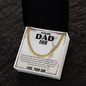 To The Best Dad Ever Necklace Love Your Son, Jewelry For Daddy From Son, Papa Necklace For Fathers Day, Dad Necklace For Men, Necklace Cuban For Dad Father's Day Christmas Birthday, Gifts For Dad