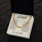 To My Grandson Necklace, Gifts From Grandma, Cuban Link Chain, Jewelry Card for Him, Best Birthday, Christmas Gift Idea for Grandson, Necklace For Grandson From Grandparents, Christmas Gift From Grandmother