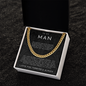 To My Man Necklace, Husband Boyfriend Gift, Anniversary Gift for Husband, for Boyfriend, for Fiancé, Valentine's Day for Him, Birthday Christmas Jewelry for Men, Cuban Link Chain for Men