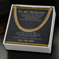 To My Husband Love Your Wife, Husband Necklace from Wife, Necklace for Boyfriend, Mens Cuban Chain Necklace for Fiance, Men Necklaces for Him, Gifts for Men, Birthday Gifts for Boyfriend Husband, Jewelry For Birthday Christmas Valentines Day