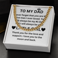 To My Dad Love Your Little Girl, I Love You Moon And Back, Daddy Necklace For Father's Day, Dad Necklace For Men, Necklace Cuban For Dad Fathers Day Christmas Birthday, Necklace Gifts For Papa