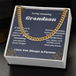 Thoughtful and Unique Gifts for Your Grandson from Grandma Cuban Chain With Message Card And Gift Box, Grandson Gifts From Grandma, Grandson Birthday, Christmas Gifts From Grandmother Present For Grandson From Grandparents