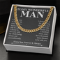 To My Wonderful Man, I Choose You, I Love You Forever & Always, Gift for Husband, Cuban Link Chain Necklace, Gifts For Men, Men Necklace Jewelry For Birthday Christmas Valentines Day, Gifts For Him