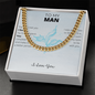 To My Man Cuban Chain Necklace, Husband Necklace from Wife, Necklace for Boyfriend, Mens Cuban Chain Necklace for Fiance, Men Necklaces for Him, Gifts for Men, Birthday Gifts for Boyfriend Husband, Fathers Day Gifts for Him Dad Son Grandpa Step Dad Uncle