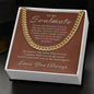 Gift for Soulmate, Miles Between Us Cuban Link Chain, Anniversary Gift for Husband, for Boyfriend, for Fiancé, Valentine's Day for Him, Birthday Christmas Jewelry for Men, Cuban Link Chain for Men, Fathers Day Gifts for Him Dad Son Grandpa Step Dad