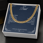 To My Dad I Love You Always & Forever, Cuban Link Chain Gift For Father From Daughter Or Son, Dad, Pops, Daddy, Step Dad, Necklace Cuban For Dad Fathers Day Christmas Birthday