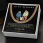 To My Husband Necklace With Message Card, Love Your Wife, Christmas Anniversary Birthday Jewelry for Dad Son Brother Boyfriend Husband, Romantic Gift, Unique Husband Gifts, Valentine's Day Necklace Birthday Gifts for Husband