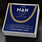 To My Man All Of Me Loves All Of You, I Love You Forever + Always, Better Person, Cuban Link Chain, Anniversary Gift for Husband, Boyfriend, for Fiancé, Valentine's Day for Him Christmas Wedding Day, Chain For Him Husband from Wife