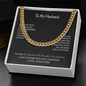 To My Husband Love Your Wife, loving you is a wonderful way to spend a lifetime, Anniversary Gift for Husband, Boyfriend, for Fiancé, Valentine's Day for Him Christmas Wedding Day, Cuban Chain For Men Gifts For Him Husband from Wifey