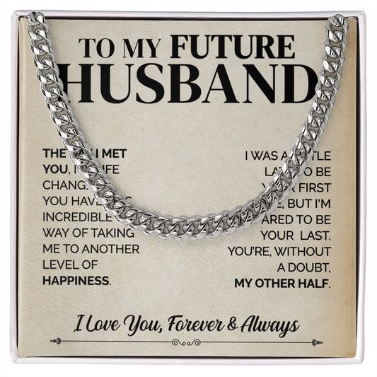 To My Future Husband, My Other Half, Necklaces for Him, Romantic Gift Ideas, Gift For Boyfriend, Husband Gift, Husband Necklace, Boyfriend Necklace, Boyfriend Jewelry, Anniversary Birthday Christmas Jewelry for Men
