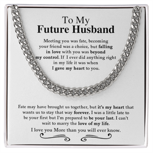 To My Future Husband Necklace With Message Card, Husband Gift From Wife, Necklace For Husband, Gift For Husband Birthday Christmas Wedding Day, Gift For Him, Gift for Man, Men's Gift