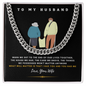 To My Husband Necklace With Message Card, Love Your Wife, Christmas Anniversary Birthday Jewelry for Dad Son Brother Boyfriend Husband, Romantic Gift, Unique Husband Gifts, Valentine's Day Necklace Birthday Gifts for Husband