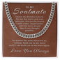 Gift for Soulmate, Miles Between Us Cuban Link Chain, Anniversary Gift for Husband, for Boyfriend, for Fiancé, Valentine's Day for Him, Birthday Christmas Jewelry for Men, Cuban Link Chain for Men, Fathers Day Gifts for Him Dad Son Grandpa Step Dad