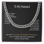 To My Husband Love Your Wife, loving you is a wonderful way to spend a lifetime, Anniversary Gift for Husband, Boyfriend, for Fiancé, Valentine's Day for Him Christmas Wedding Day, Cuban Chain For Men Gifts For Him Husband from Wifey