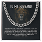 To My Husband Necklace With Message Card, Husband Gift From Wife, Necklace For Husband, Romantic Gift, Unique Husband Gifts, Gift For Husband Birthday Christmas Wedding Day, Chain For Him Husband, Men Anniversary Necklace Husband