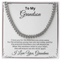 Grandson Necklace From Grandma, Grandson Gifts From Grandparents, To My Grandson Cuban Chain Necklace, To My Grandson Necklace, Necklace For Grandson From Grandpa, Christmas Gift From Grandmother