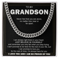 To My Grandson Cuban Chain Necklace, Gift For Grandson, Grandson Gifts From Grandparents, Grandson Gifts From Grandpa, Grandson Birthday Cards For Men, Grandson Christmas Gift From Grandfather, Gifts From Grandma
