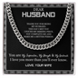 Dear Husband Love Your Wife, Thank you for being my husband, Cuban Link Chain, Anniversary Gift for Husband, Boyfriend, for Fiancé, Valentine's Day for Him Christmas Wedding Day, Chain For Him Husband from Wife
