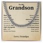 Grandson Wedding Gift, Gift From Grandfather To Grandson, Stand Tall Even If You Fall Crafted Cross Necklace Gift For Grandson From Grandpa, Christmas Gift Idea for Grandson From Grandmother or Grandparents