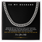 To My Husband Necklace With Message Card, Meaningful Gift for Him, Romantic Gift for Boyfriend, I Love My Husband, Unique Husband Gifts, Gift For Husband Birthday Christmas Wedding Day, Chain For Him Husband from Wife