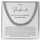 To My Husband When You Wear This Necklace, Always Remember I Love You, Best Dad Son Brother Grandson Grandpa Boyfriend Husband Best Gift Ever, Birthday Valentine Christmas Father's Day Gifts, Chain For Him Husband from Wife